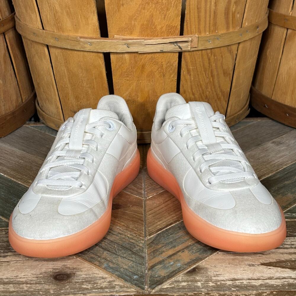 Lululemon Cityverse White Leather Juicy Peach Comfort Sneakers Womens Size 8 - Picture 8 of 12